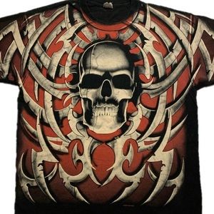 Vintage 1998 Liquid Blue skull tee